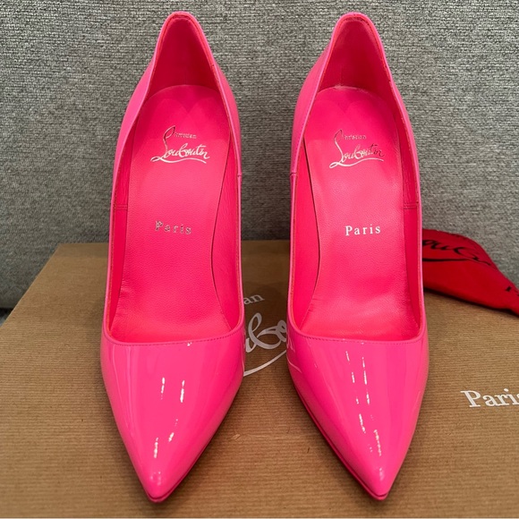 Christian Louboutin So Kate Pointed Toe Pumps 120mm hot pink heels 38 - Picture 3 of 7